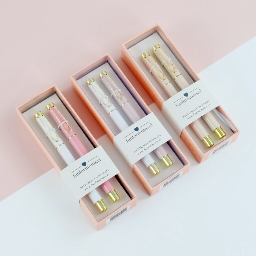 LT-GS007 – Pastel Gold Clip Pen Gift Set
