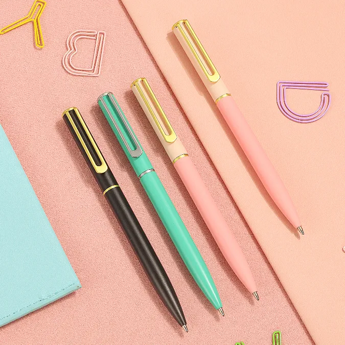 Matte finish ballpoint pens