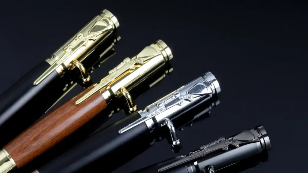 close up of custon metal pen