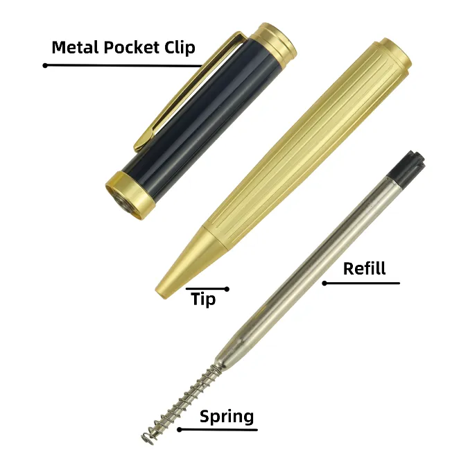 key components of a ballpoint pen