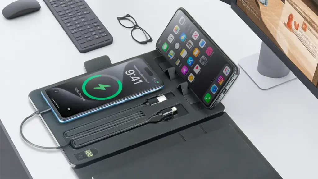 power bank notebook on the desk