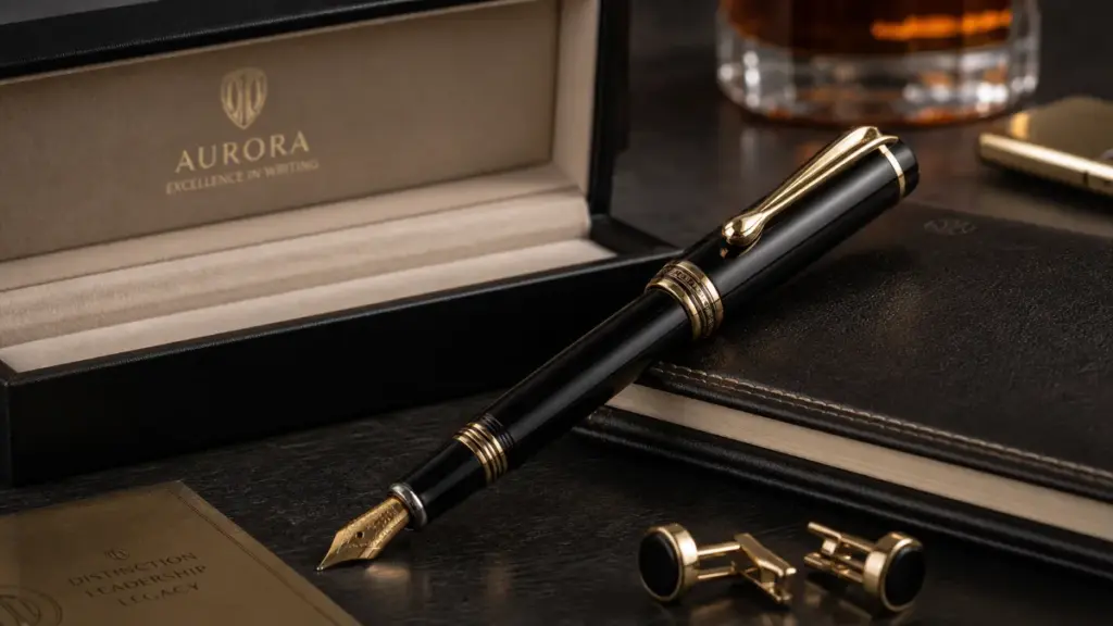 Luxury pen in elegant business gift setting