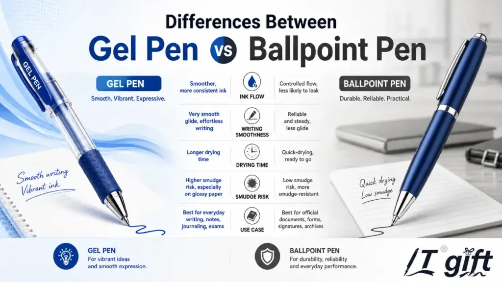 differences between Gel Pen vs Ballpoint Pen
