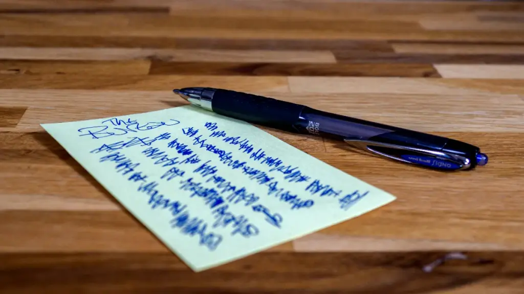 pen on the white paper