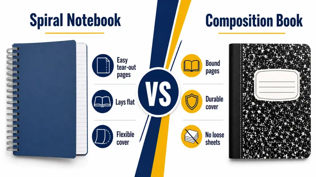 Spiral Notebook vs Composition Book