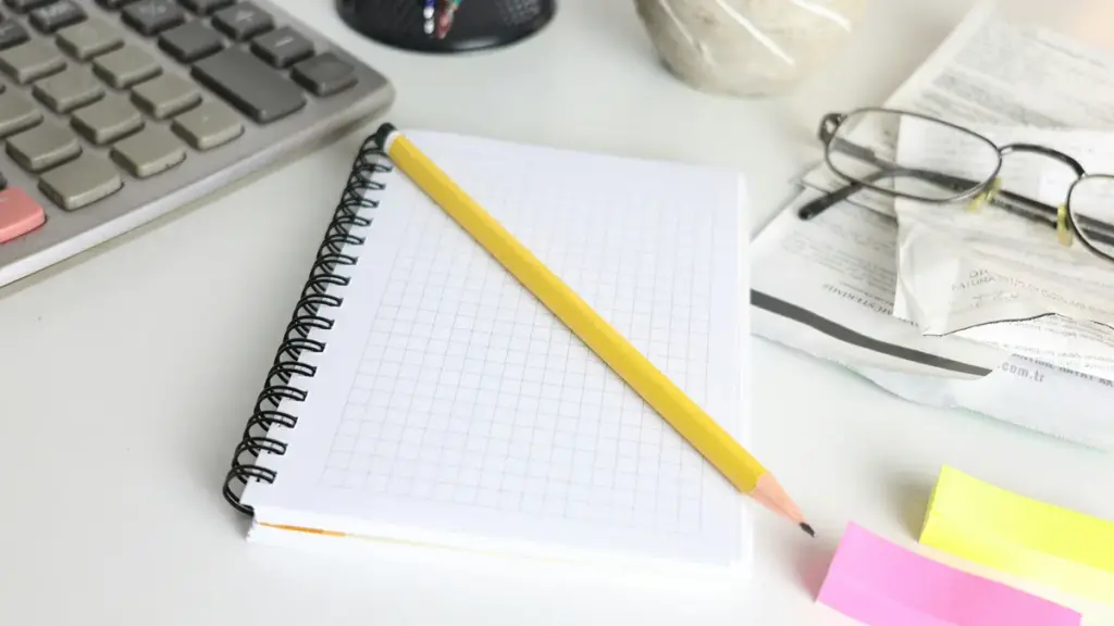 spiral notebook on the desk