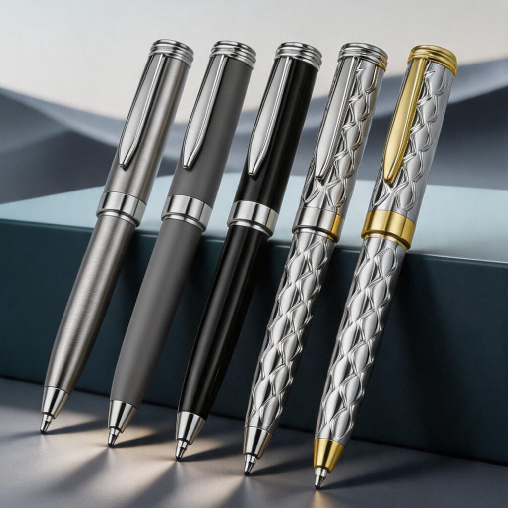 LT-PMB046 – Sculpted Wave Metal Ballpoint Pen